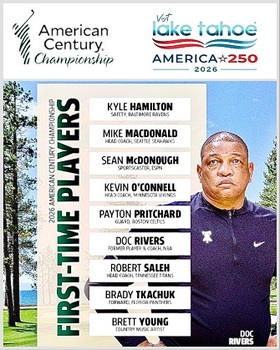 <b> THE AMERICAN CENTURY CHAMPIONSHIP GOLF TOURNAMENT AIRS LIVE ON NBC, PEACOCK AND THE GOLF CHANNEL JULY 10-12</b>