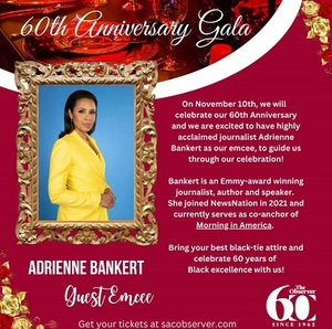 <b> THE SACRAMENTO OBSERVER CELEBRATES ITS 60TH ANNIVERSARY ON NOV. 10 </b>